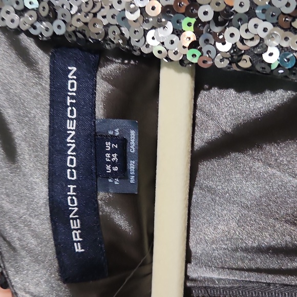 French Connection Silver Sequin Maxi Dress - Picture 2 of 3